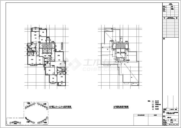 [方案]某小区住宅建筑户型图，共8张-图二