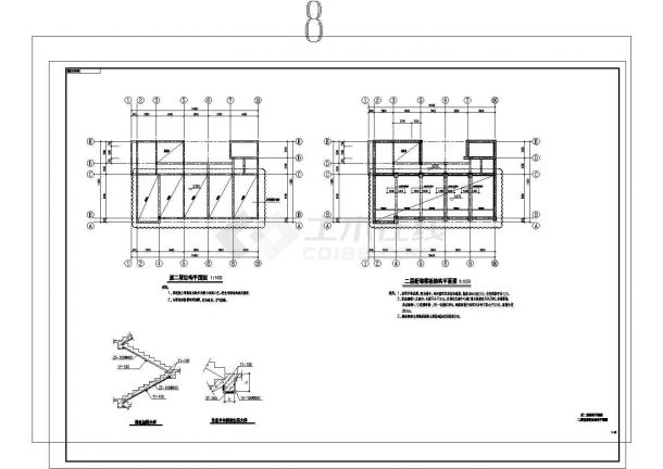 某5层砖砌建筑加固设计图纸--结构施工图-图一