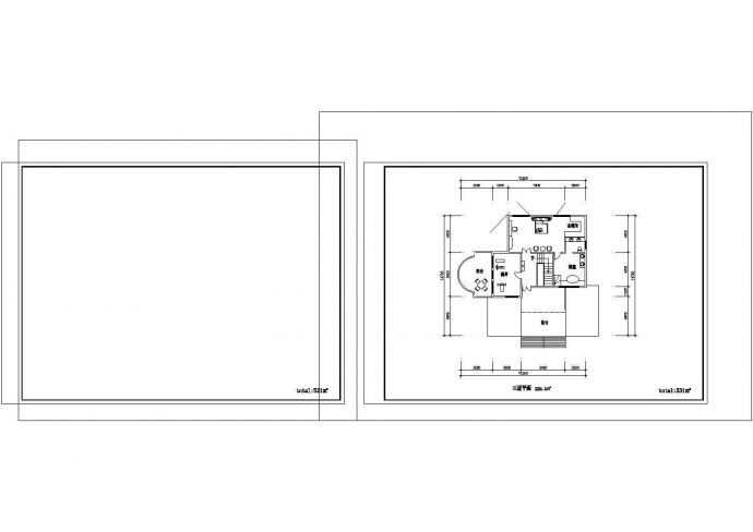 某多层别墅建筑CAD施工设计图纸_图1
