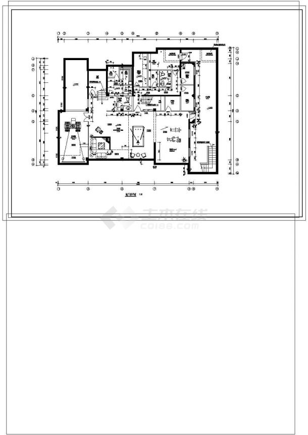 某三层高档别墅建筑CAD施工设计图纸-图二