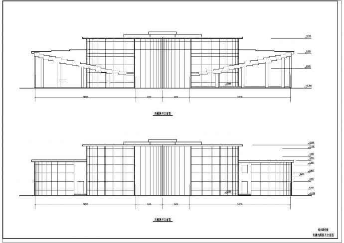 某地3层框架综合服务楼建筑设计方案图_图1
