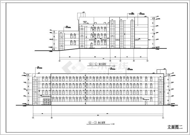 某地区四层钢结构工厂办公楼施工图-图二