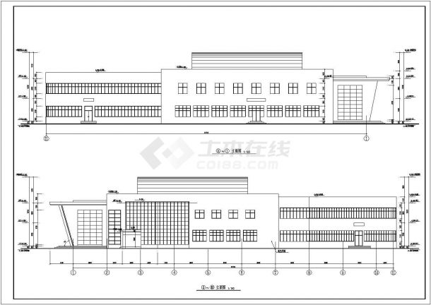 某地区钢结构加工厂食堂方案设计图纸-图一