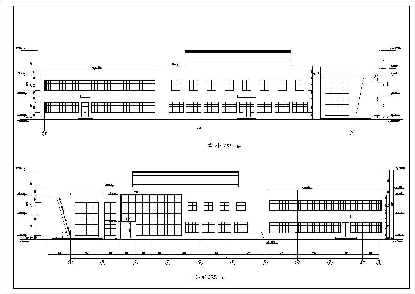 某地区钢结构加工厂食堂方案设计图纸