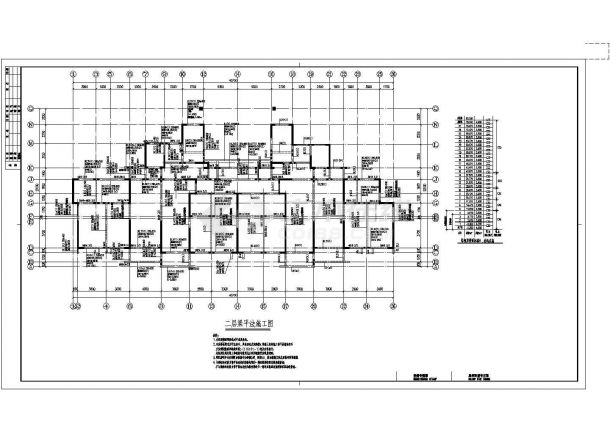 27层剪力墙结构高层住宅楼结构施工图（地下一层）-图二