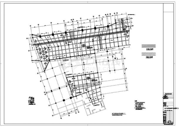 【浙江】地下一层框架结构地下车库结构设计施工图-图一