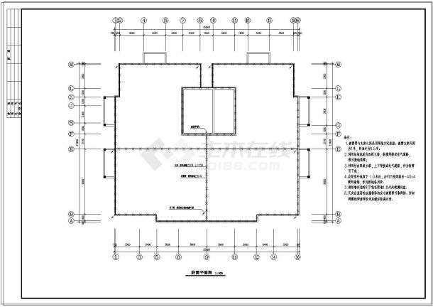 二类高层住宅楼电气设计图纸（弱电）-图一