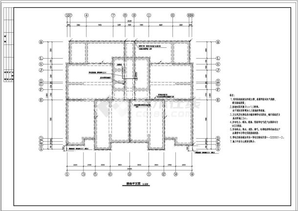 二类高层住宅楼电气设计图纸（弱电）-图二