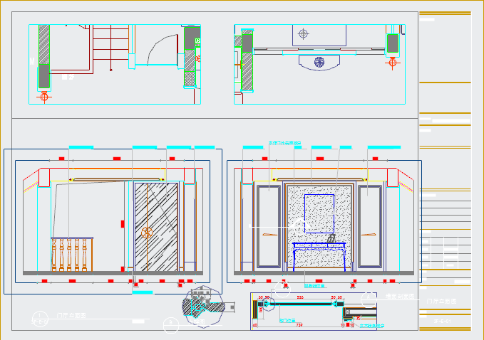 【江苏】豪华花园式欧式风格三层别墅室内装修设计施工图_图1