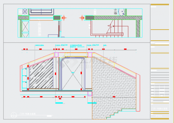 【江苏】豪华花园式欧式风格三层别墅室内装修设计施工图-图二