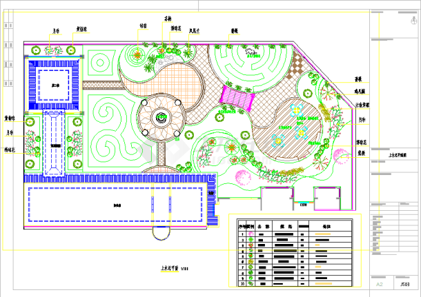【武汉】售楼处屋顶花园景观设计施工图-图二