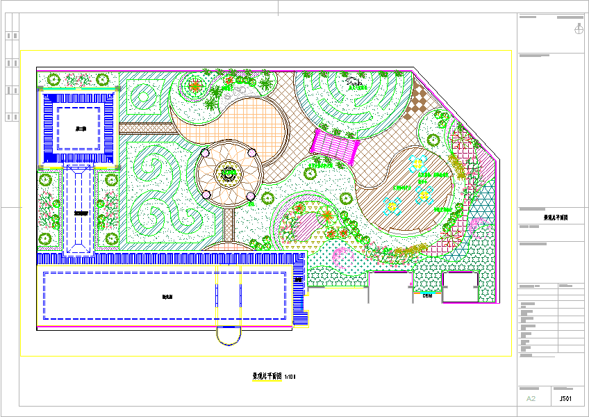 【武汉】售楼处屋顶花园景观设计施工图