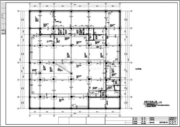 地上四层框架结构酒店结构设计施工图-图一