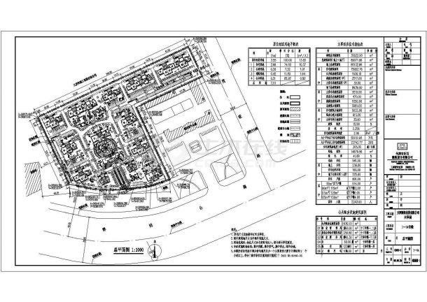 天津某住宅小区建筑规划设计总平面图-图一