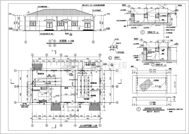 某地单层砖混结构变配电间建筑施工图-图一