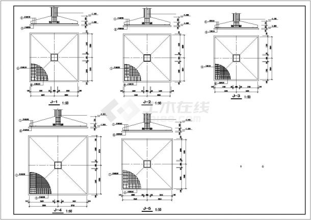 某地四层框架结构试验车间结构设计施工图-图二