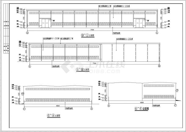 某地单层门式钢架结构厂房全套建筑结构施工图-图一