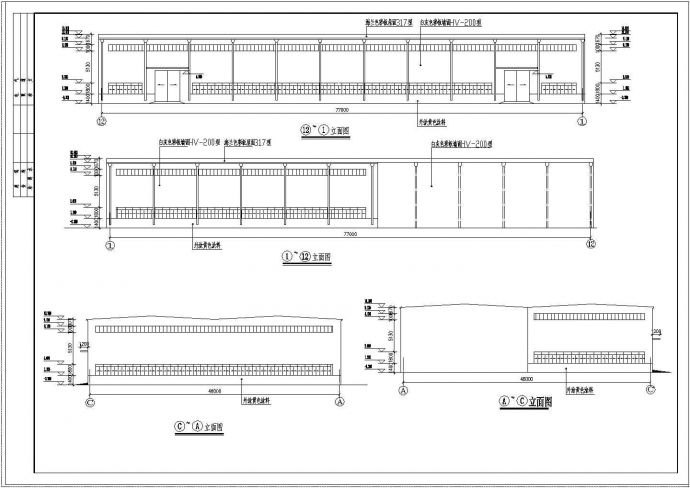 某地单层门式钢架结构厂房全套建筑结构施工图_图1