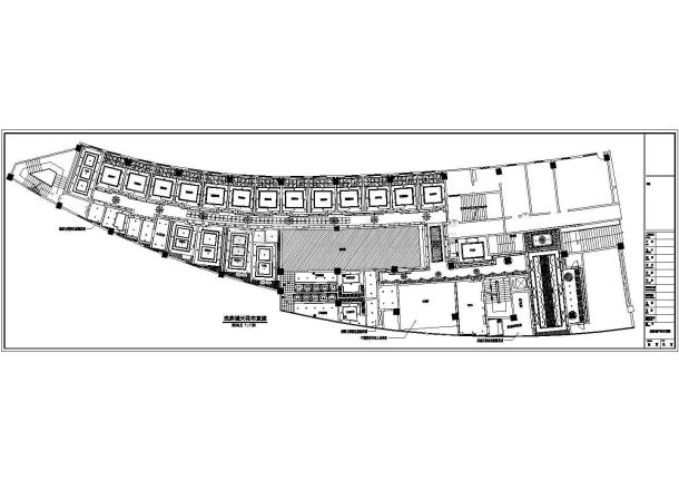 地级市体育馆高档休闲洗浴中心精品装修施工CAD图（附效果图）-图二