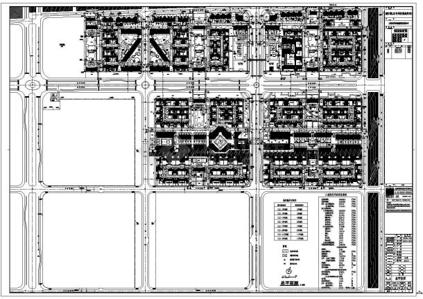 上海浦江镇首期建筑规划设计总平面方案图纸-图一