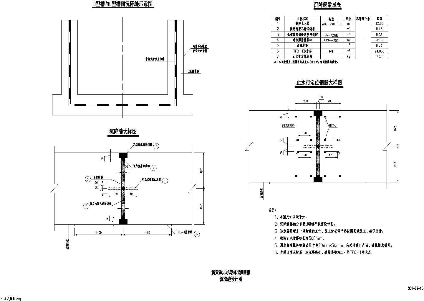 市政道路混凝土U型槽设计资料图