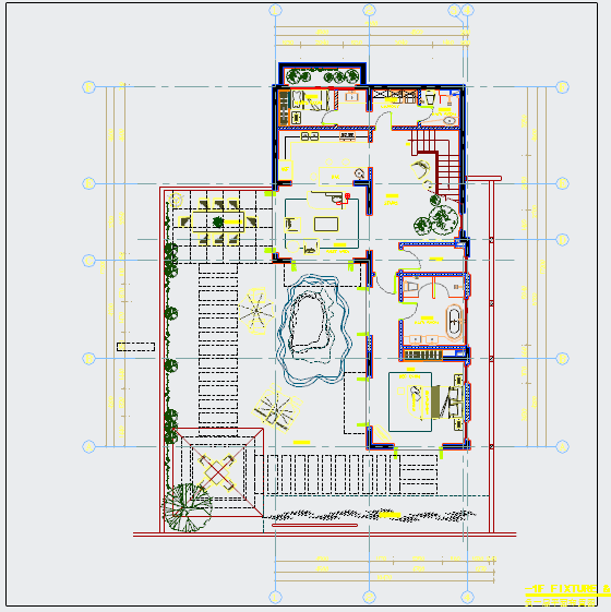 【海南】奢华欧式风格两层别墅样板间室内装修施工图（附效果图）