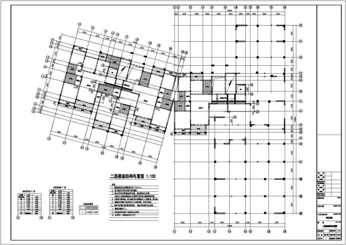 六层与八层剪力墙结构住宅楼结构施工图_图1