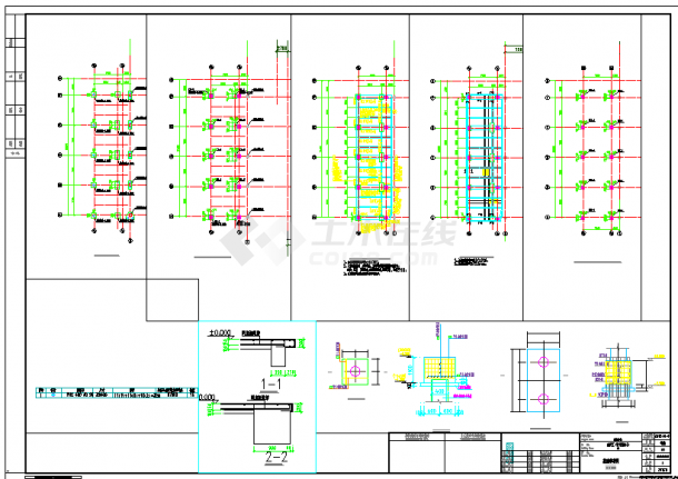 框架结构与钢结构组合厂房出货区结构施工图-图一