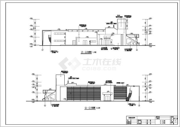 温江县永宁镇某二层楼会所建筑设计施工图-图二