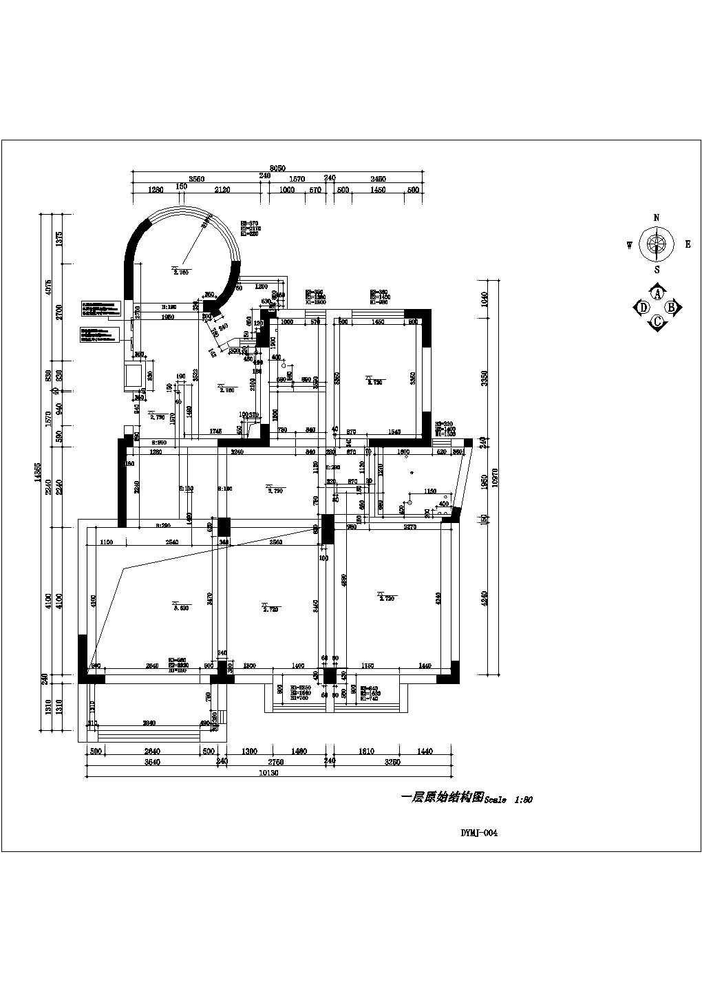 精品简约现代两层小别墅室内装修施工cad图