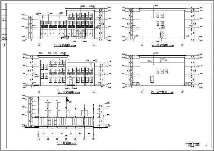 某地三层框架结构食堂和员工宿舍楼建筑施工图_图1