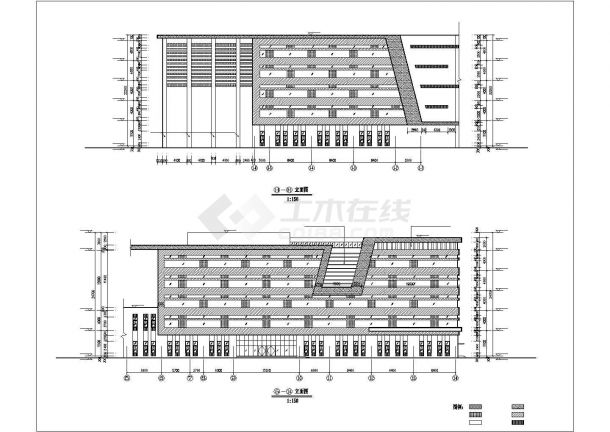 【北京】某三层工厂员工宿舍建筑方案图-图一