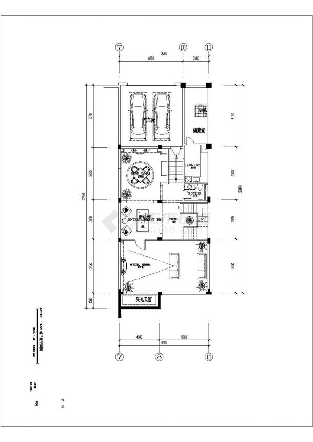 【浙江】豪华时尚传统意大利风格三层别墅室内装修施工图（附完整方案）-图一