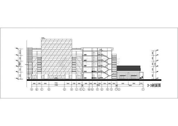 【江苏】某五层档案馆建筑设计方案图-图二