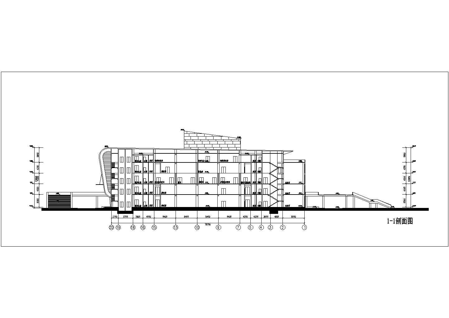 【江苏】某五层档案馆建筑设计方案图