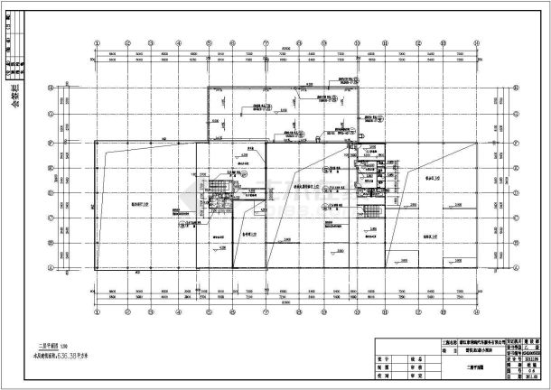 潜江市两层钢结构汽车4S店建筑设计施工图-图二