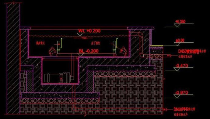 水下灯电气、给排水安装大样_图1