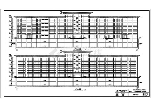 长沙市七层商场建筑框架结构施工图-图一