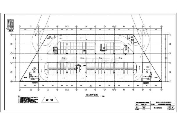 长沙市七层商场建筑框架结构施工图-图二
