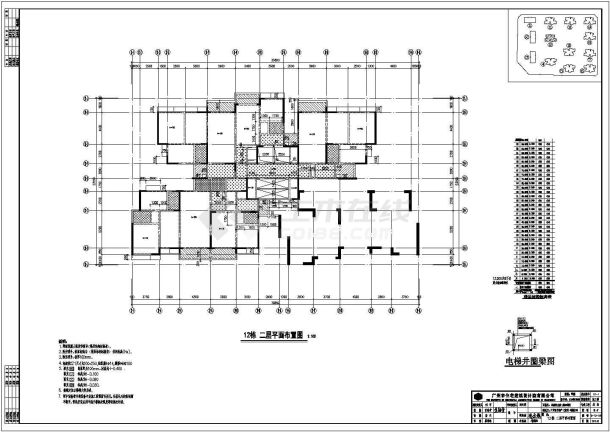 某地区两栋33层高层住宅楼剪力墙结构施工图纸-图一