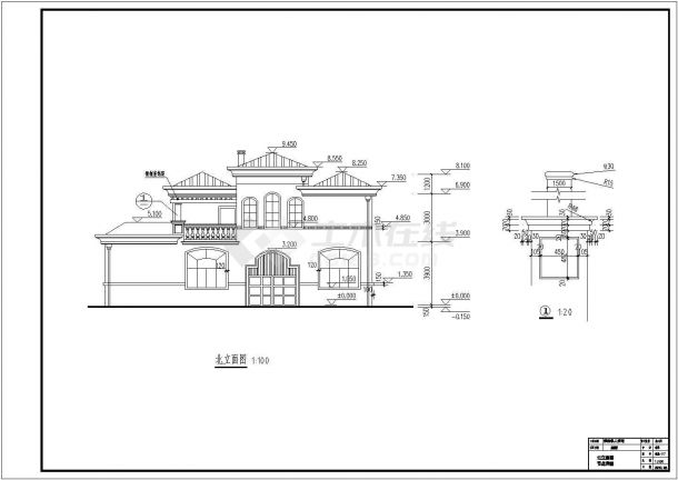 浙江某私人二层住宅建筑、结构、水电全套施工图纸-图一