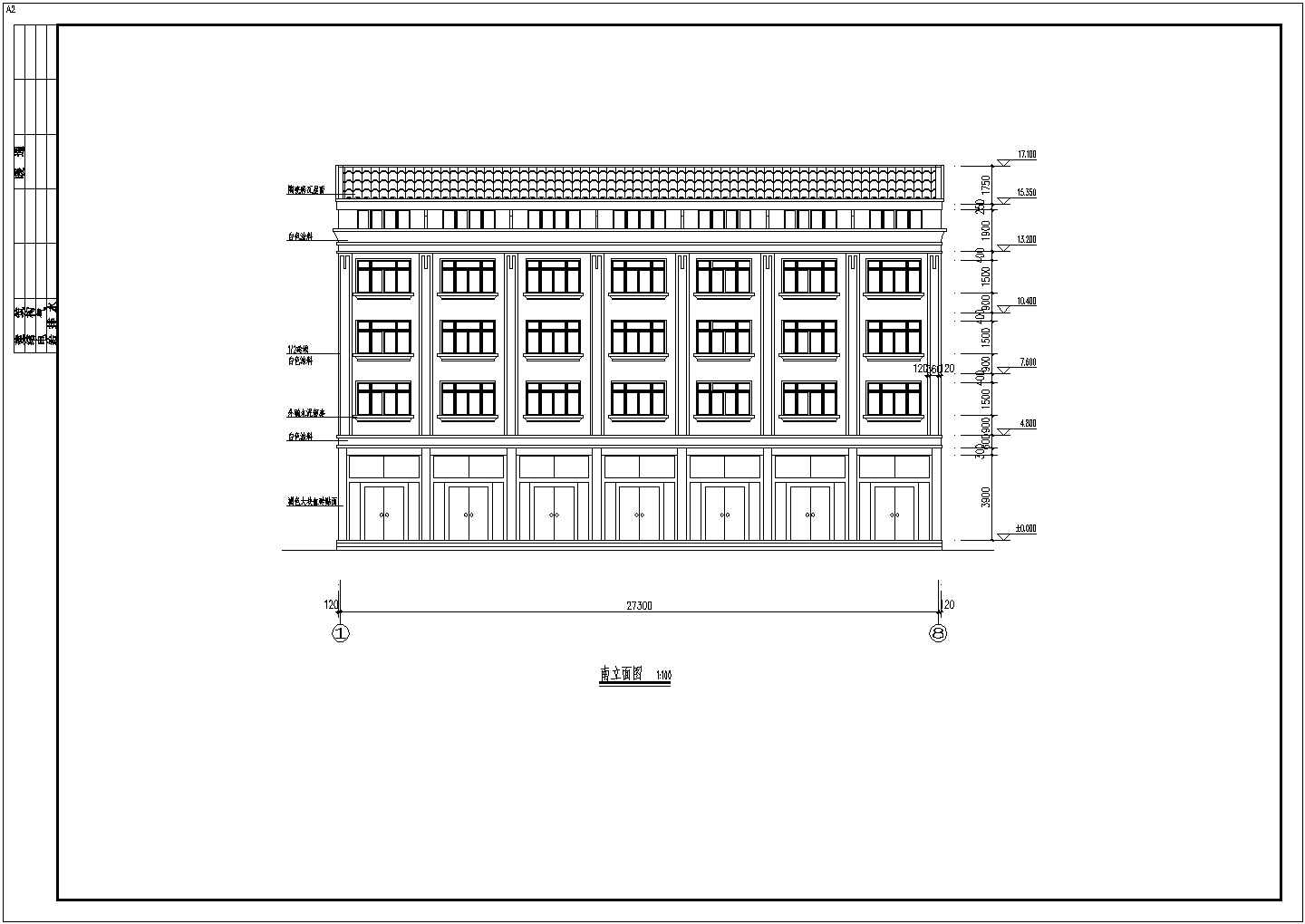 温岭某4层砖混民宅建筑及结构设计施工图