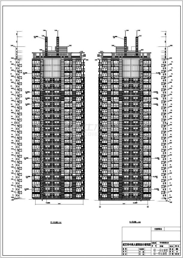 武汉23层剪力墙结构住宅楼建筑设计施工图-图二