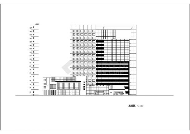 连云港29层框架结构商业综合楼建筑设计方案图纸-图一