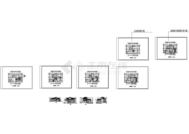 【上海市】某三层别墅图纸、效果图、3DMAX模型-图一