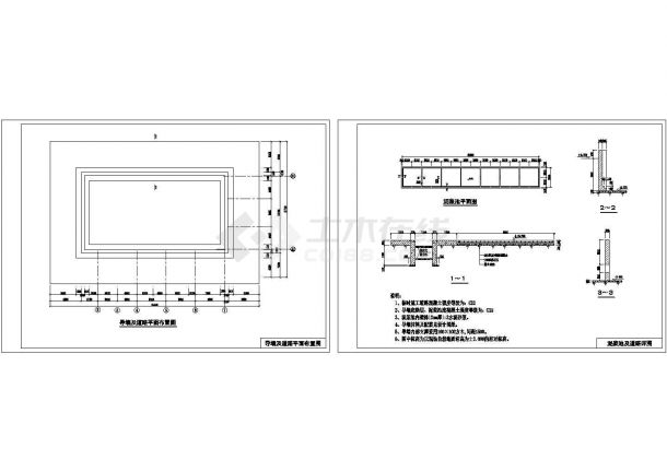 专项一次池施工方案道路及泥浆cad图纸-图一