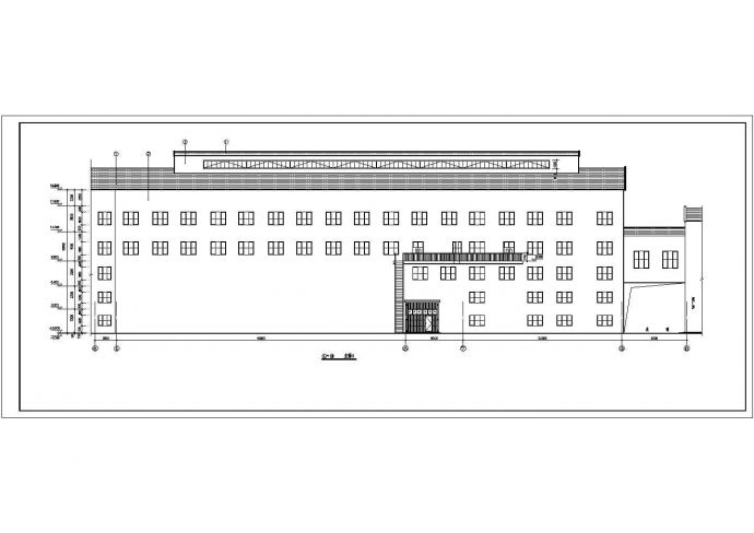 某地6层款家结构精馏车间建筑设计方案图_图1