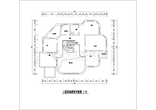 中式二层别墅装修设计施工图节点详细图纸-图二