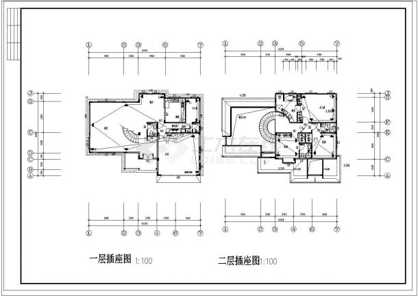 某美式风格住宅楼电气设计图纸（6张）-图二