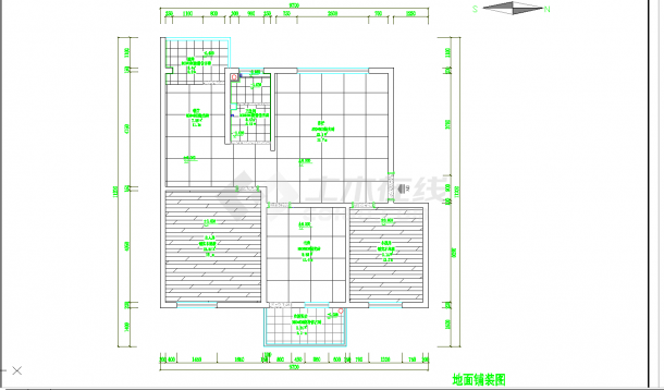 广州某简约现代三室两厅一卫装修图CAD图纸-图一